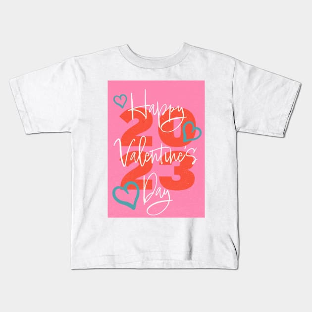 Happy Valentine’s Day Kids T-Shirt by The E Hive Design